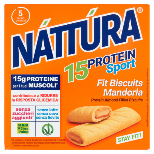 Náttúra 15 Protein Sport Fit Biscuits Mandorla 5 x 25 g
