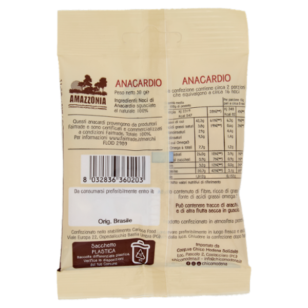 Coop Chico Modena Anacardio 30 g
