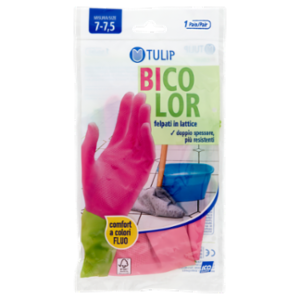 Tulip Bicolor Guanti Felpati In Lattice Misura 7-7,5 1 Paio