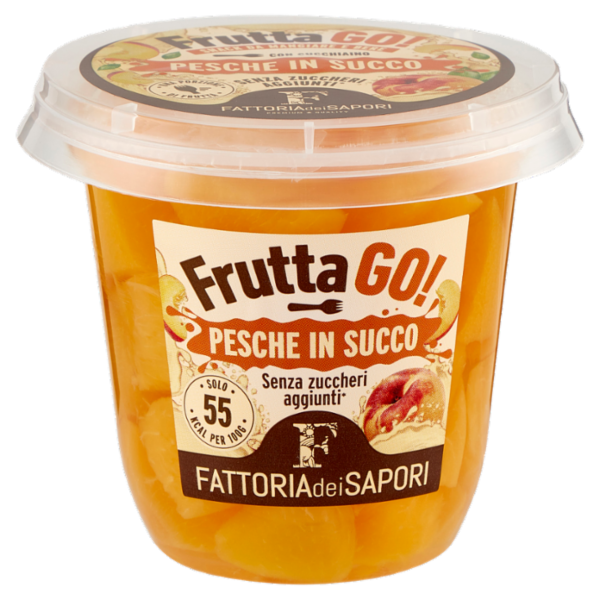 Fattoria dei Sapori Frutta Go! Pesche in Succo 200 g