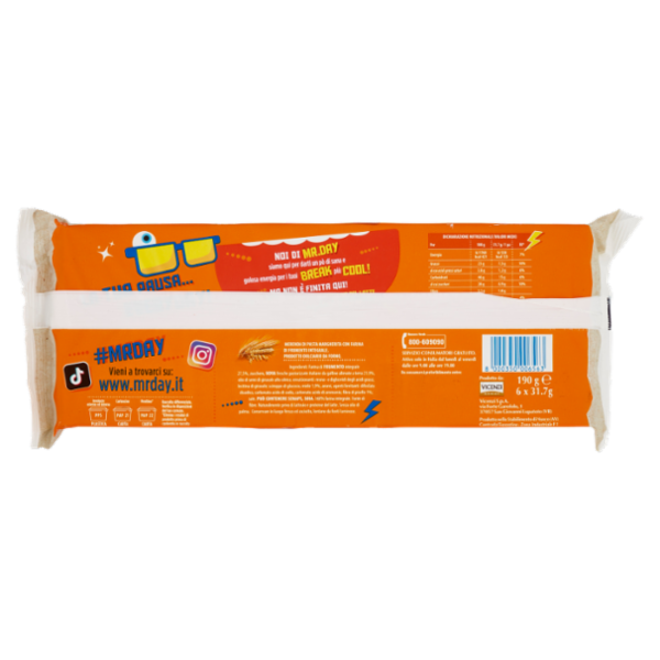 Mr.Day 6 Plumcake 100% Farina Integrale 6 x 31,7 g