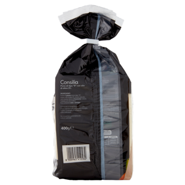 Consilia Pane per Tramezzini Bianco con Olio di Oliva 400 g