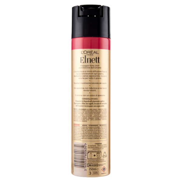 L'Oréal Paris Lacca per Capelli Elnett, Effetto Volumizzante, 250 ml