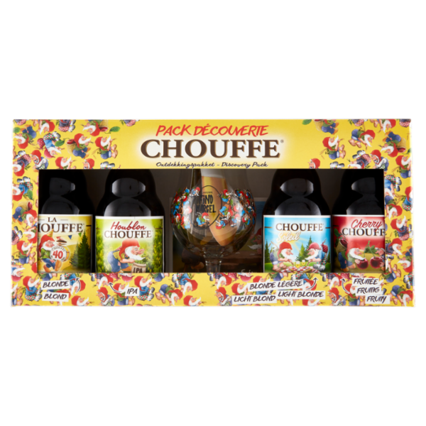 Chouffe Discovery Pack la Chouffe, Houblon Chouffe, Chouffe Soleil, Cherry Chouffe 4 x 330 ml