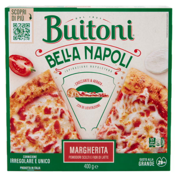 BUITONI Bella Napoli Margherita Pizza Surgelata con Pomodoro e Fior di Latte 1 pizza 400 g