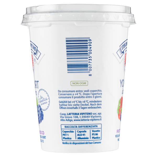 Sterzing Vipiteno Yogurt intero Frutti di Bosco 500 g