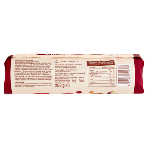 Selex Biscotti ai Cereali e Frutta 250 g