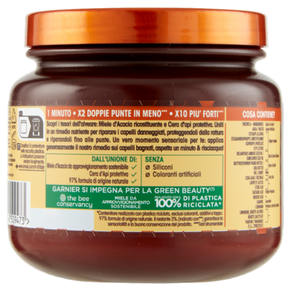 Garnier Ultra Dolce Hair Remedy Maschera per Capelli Ricostituente Tesori di Miele, 340 ml