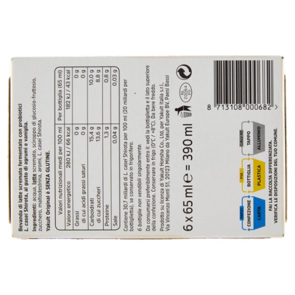 Yakult Original 6 x 65 ml