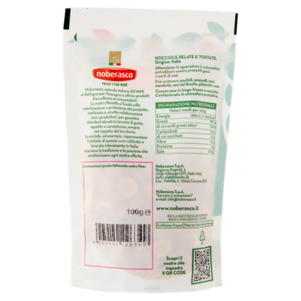 noberasco 100% Italia Nocciole Pelate e Tostate 100 g