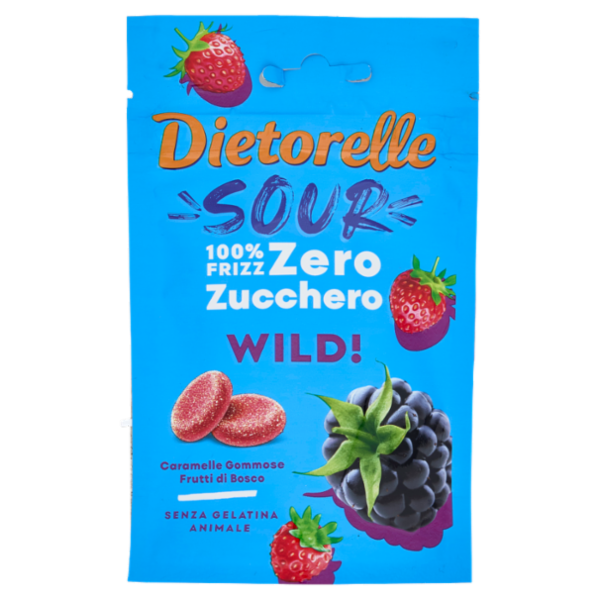 Dietorelle Sour Wild! Caramelle Gommose Frutti di Bosco 70 g