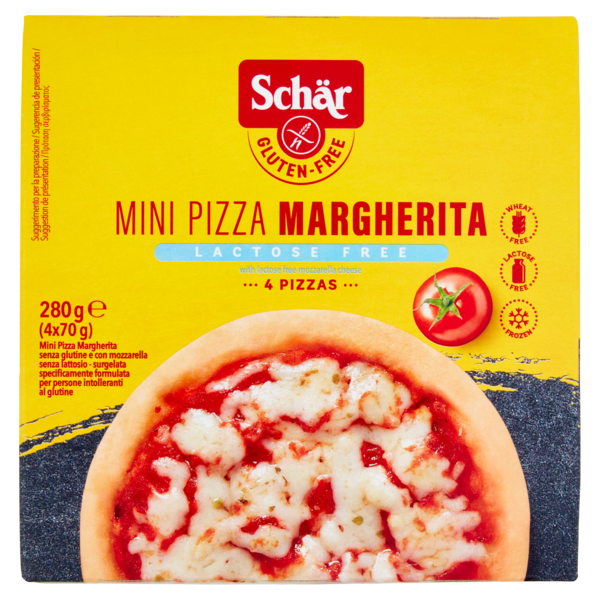 Schär Mini Pizza Margherita Lactose Free 4 x 70 g