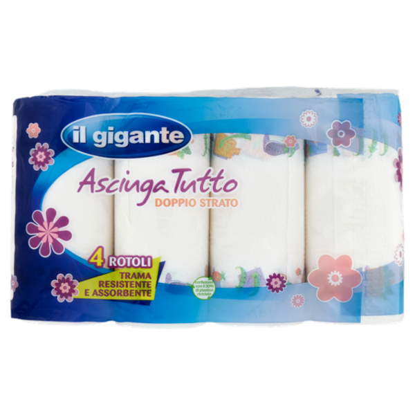 IL GIGANTE Asciuga Tutto Doppio Strato 4 pz