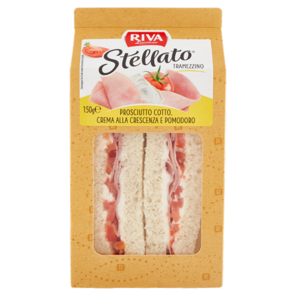 Riva Stellato Tramezzino Prosciutto Cotto, Crema alla Crescenza e Pomodoro 150 g