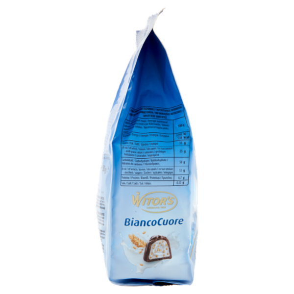 Witor's Bianco Cuore Cioccolato al Latte con Crema e Cereali 250 g