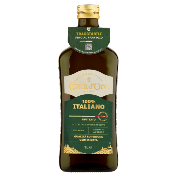 Costa d'Oro 100% Italiano Olio Extra Vergine di Oliva 1 L