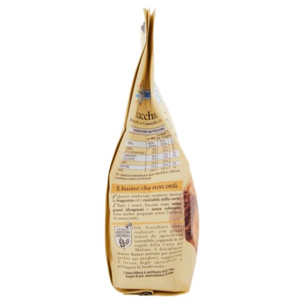 Mulino Bianco Biscotti Scacchieri Frolla con Caramello e Cioccolato 300g