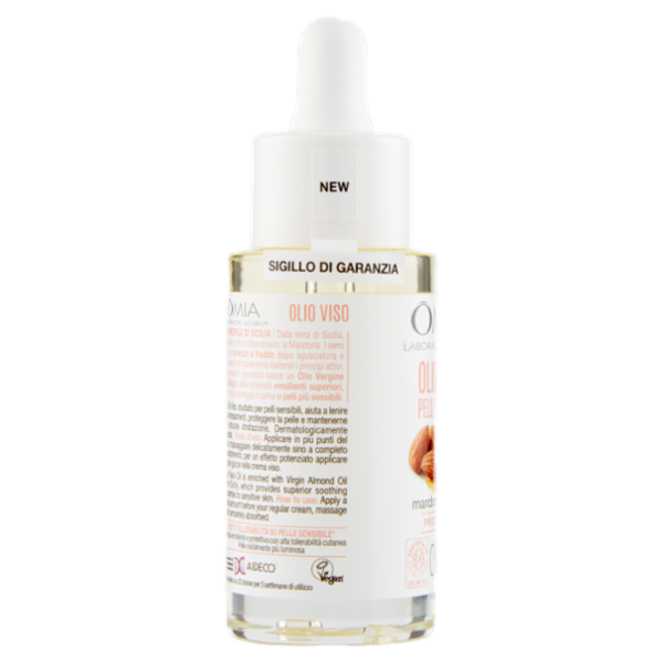 Omia Laboratori Ecobio Olio Viso Pelli Sensibili mandorla di Sicilia Protettivo 30 ml