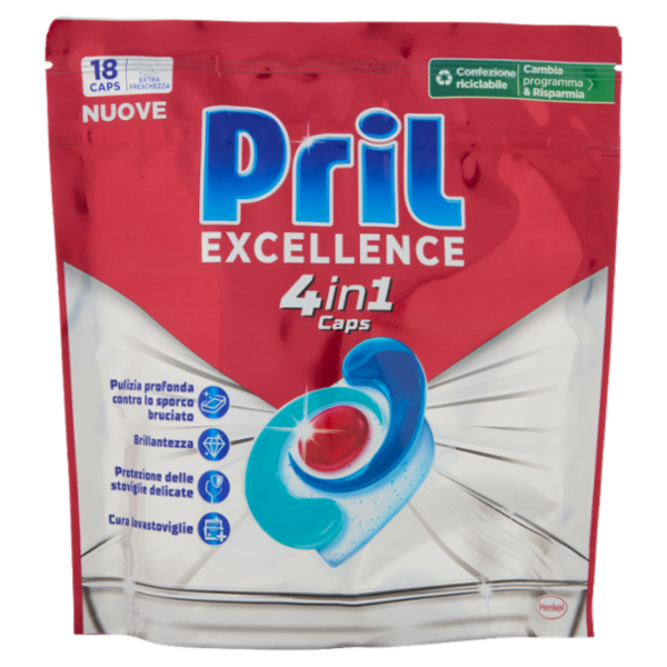 PRIL Excellence 4in1 Caps 18pz (325,8g)