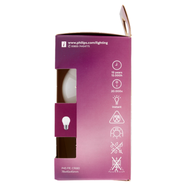 Philips Led sfera vetro 60W E27 2700K