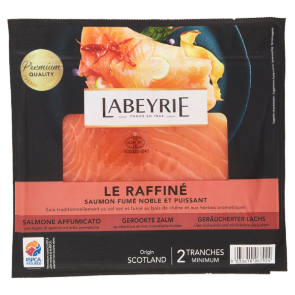 Labeyrie Il Raffinato Salmone Affumicato RSPCA gusto Nobile 75 g