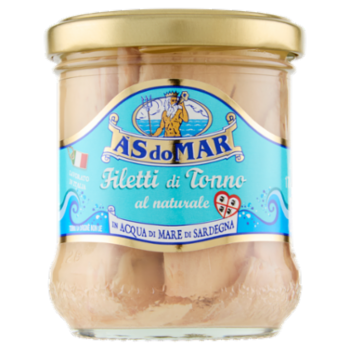 Asdomar Filetti Di Tonno Al Naturale In Acqua Di Mare Di Sardegna 170 g