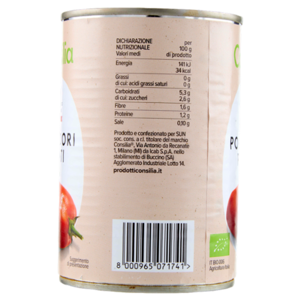 Consilia Scelte dalla Natura Pomodori Pelati Biologici 400 g