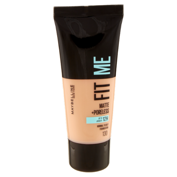 Maybelline New York Fondotinta Fit Me Matte&Poreless, Finish Opacizzante, 130 Buff Beige 30 ml