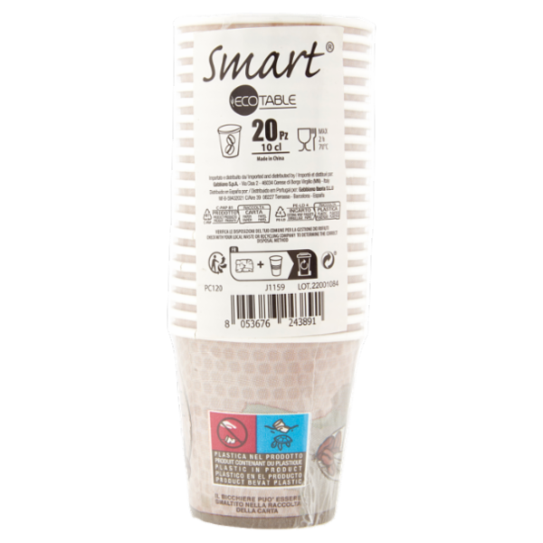 Smart Ecotable Bicchieri 10 cl 20 pz