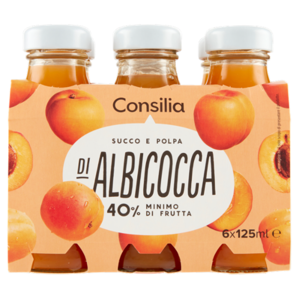 Consilia Succo e Polpa di Albicocca 6x125 ml