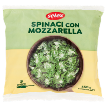 Selex Spinaci Con Mozzarella e Formaggi Surgelati 450 g