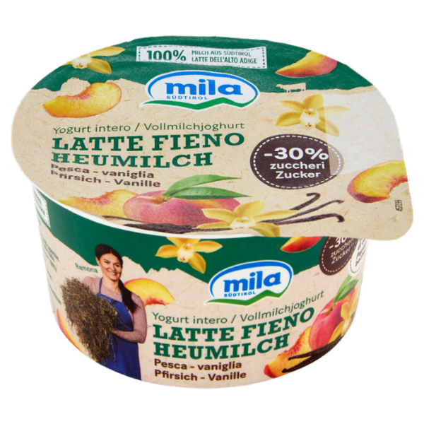 mila Yogurt intero Latte Fieno Pesca - vaniglia 150 g