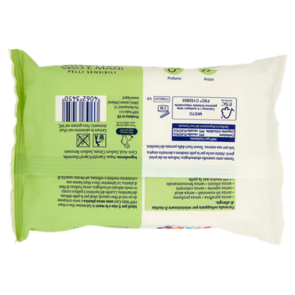 Hipp Baby Care Salviettine Viso e Mani Pelli Sensibili 20 pz