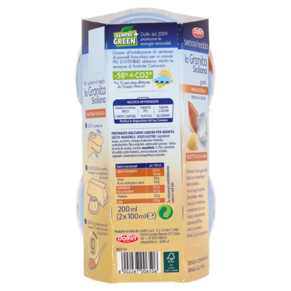 dolfin sensofreddo la Granita Siciliana gusto Mandorla 2 x 100 ml
