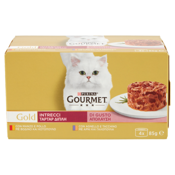 PURINA GOURMET Gold Intrecci di Gusto Manzo & Pollo / Tacchino & Agnello 4x85g