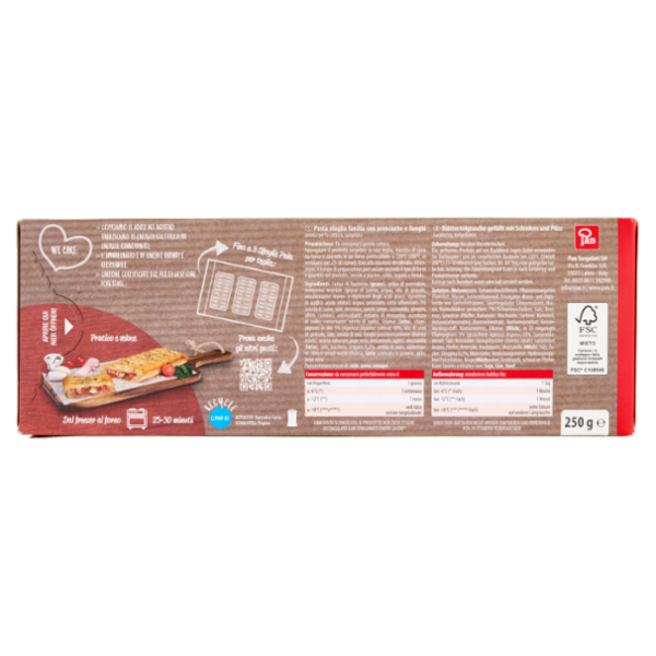 Pan Sfoglia Pala Prosciutto & Funghi surgelata 250 g