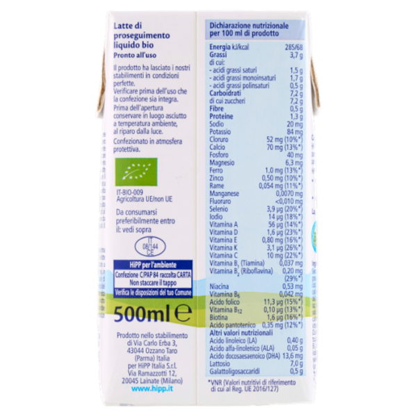 HiPP Bio Combiotic Latte di Proseguimento Bio 2 500 ml