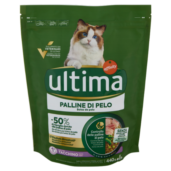ultima Cat Palline di Pelo con Tacchino 440 g