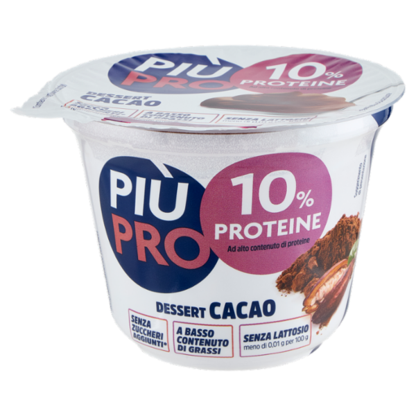 Piùpro Dessert Fresco al Cacao Alto Proteico Senza Lattosio 200 g