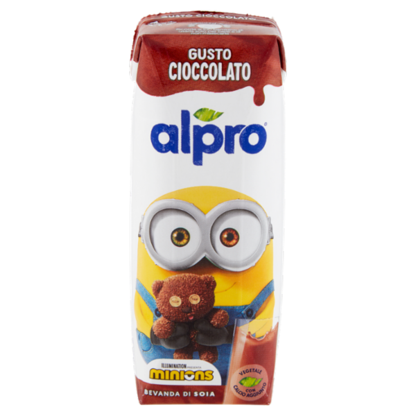 ALPRO Minions, Bevanda Vegetale, Soia Gusto Cioccolato, No Lattosio, Basso in Grassi Saturi, 250 ml