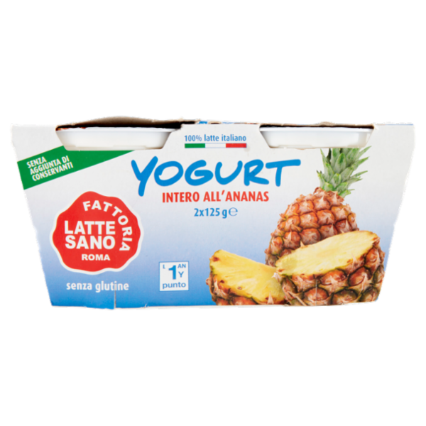Fattoria Latte Sano Yogurt Intero all'Ananas 2 x 125 g