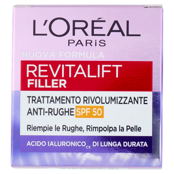 L'Oréal Paris Revitalift Filler Trattamento Rivolumizzante Anti-Rughe SPF 50 50 ml