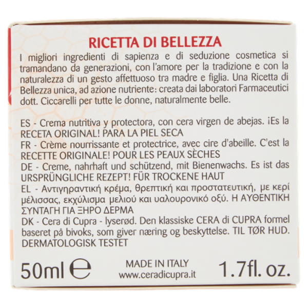 Cera di Cupra Ricetta di Bellezza Rosa Crema Nutriente 50 ml