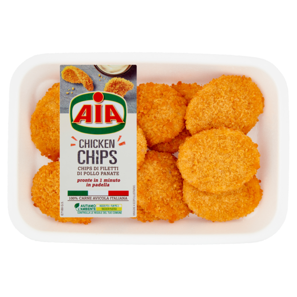 Aia Chicken Chips Chips di Filetti di Pollo Panate 0,190 kg
