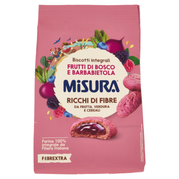 Misura Fibrextra Biscotti integrali Frutti di Bosco e Barbabietola 260 g