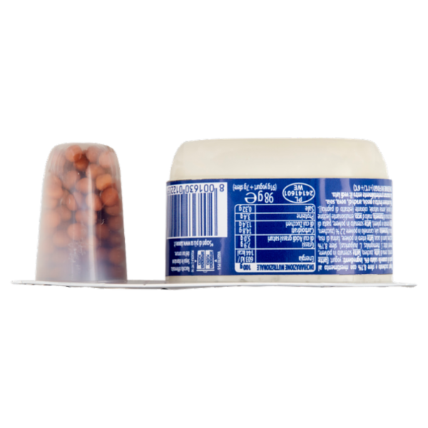 Danone Duo, Yogurt Bianco Cremoso con Prelibate Sfere al Caramello Salato, 98g