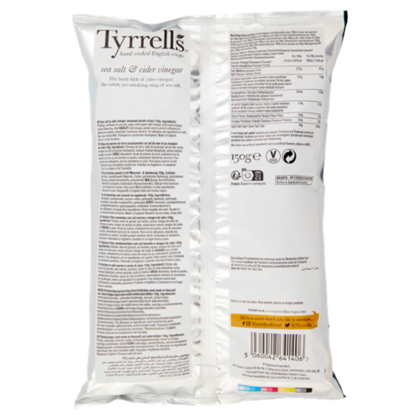 Tyrrells sea salt & cider vinegar 150 g
