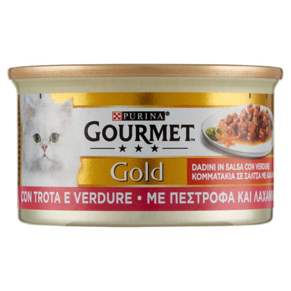 PURINA GOURMET Gold Dadini in Salsa con Verdure con Trota e Verdure 85 g