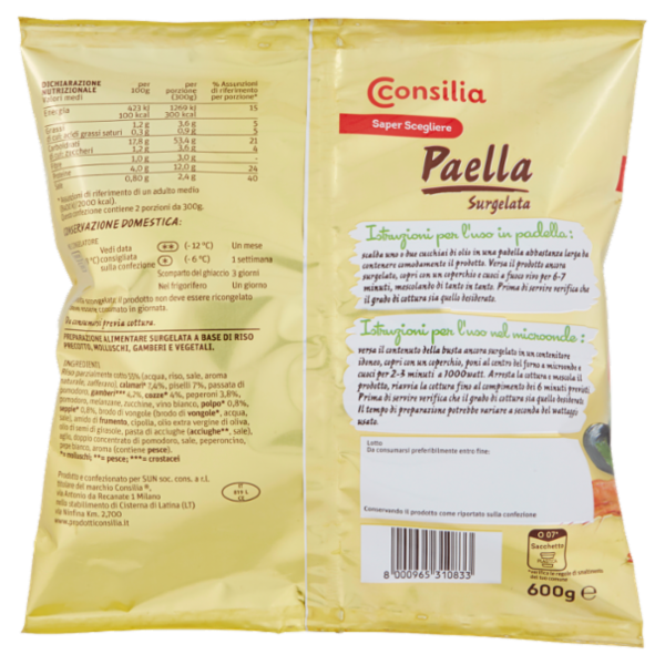 Consilia Saper Scegliere Paella surgelata 600 g