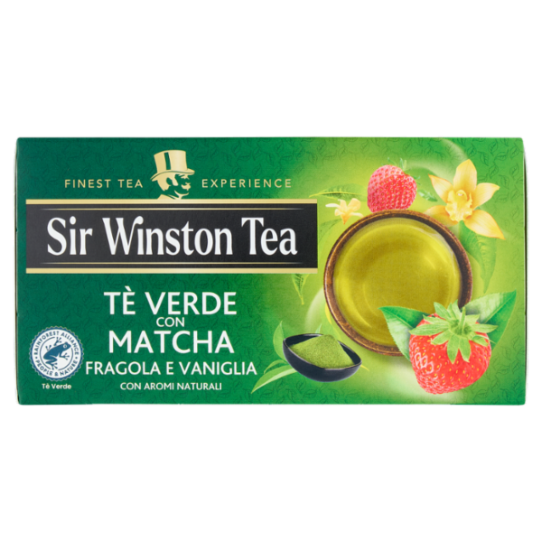 Sir Winston Tea Tè Verde con Matcha Fragola e Vaniglia 20 x 1,75 g
